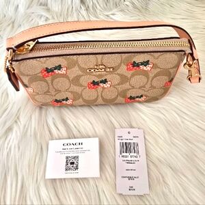 NWT Coach Nolita 19 In Signature Canvas With Strawberry Print CB603